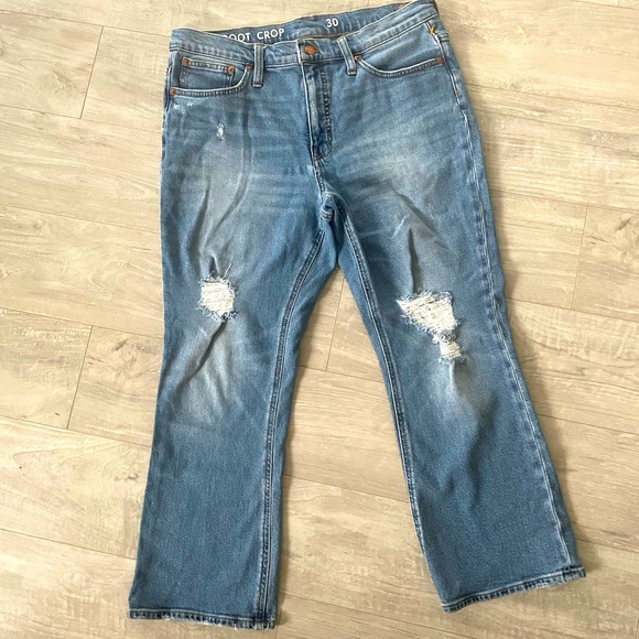 J Crew Billie Demi Boot Crop Jeans Size 30 - Picture 2 of 6